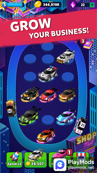 Merge Neon Car: Idle Car Merge<span>(Unlimited currency)</span> screenshot image 3_Popularmodapk.com