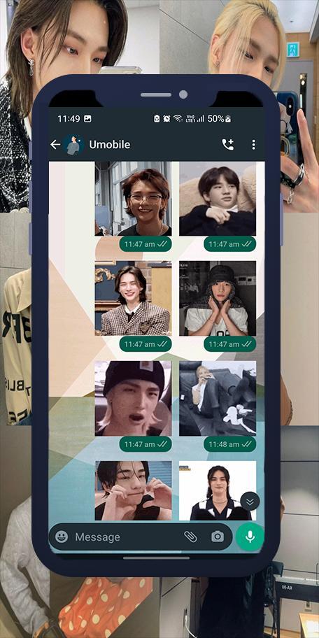 Hyunjin SKZ Animated WASticker screenshot image 1_Popularmodapk.com