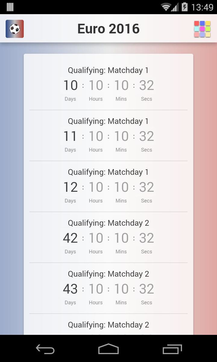 Countdown for Euro 2016 screenshot image 1_Popularmodapk.com