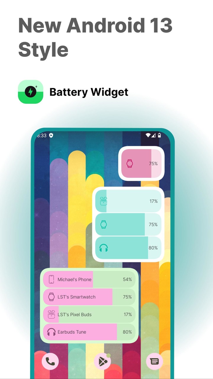 Battery Widget - Android 12 screenshot image 3_Popularmodapk.com