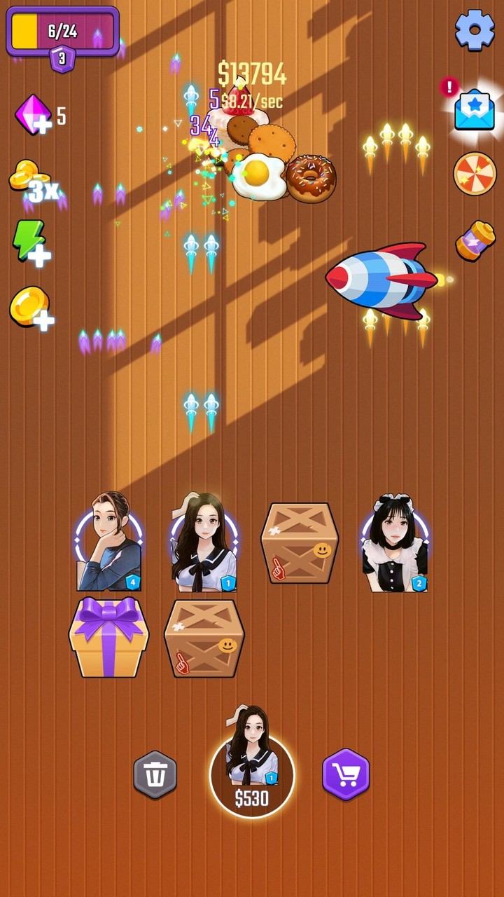 Sexy defenders: idle shooting screenshot image 1_Popularmodapk.com