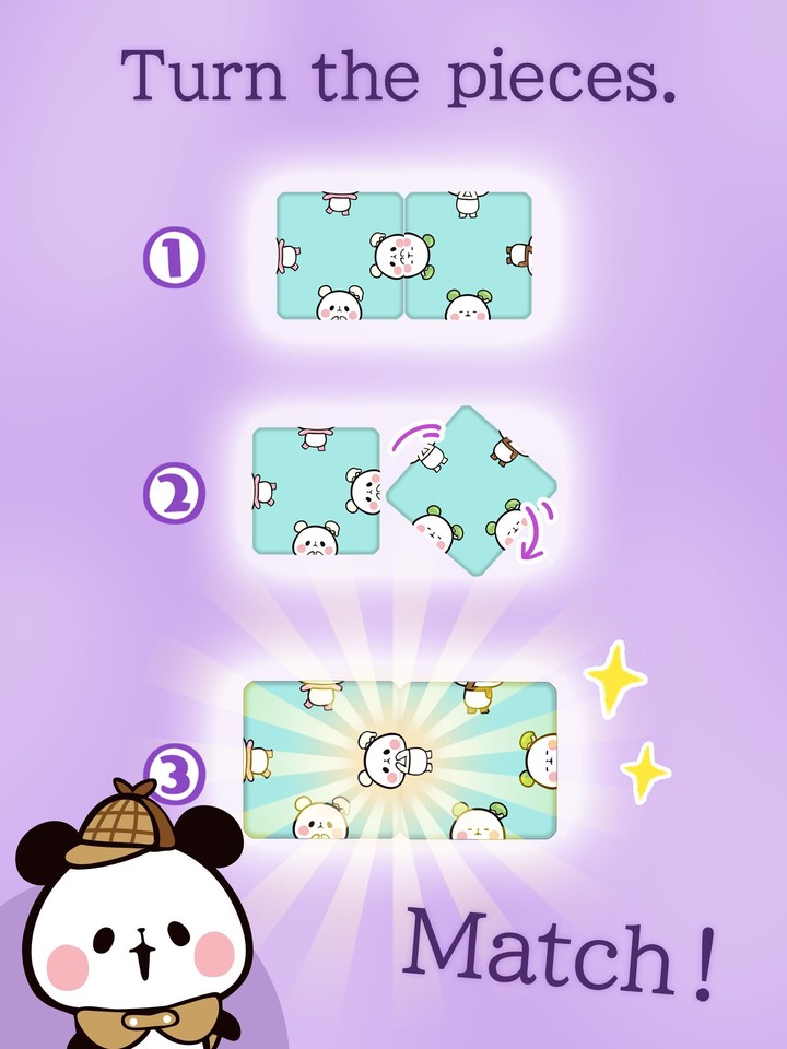 Turn-piece Puzzle MOCHI PANDA screenshot image 2_Popularmodapk.com
