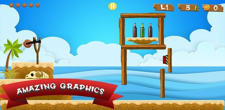 Slingshot Bottle Shooting Game screenshot image 4_Popularmodapk.com