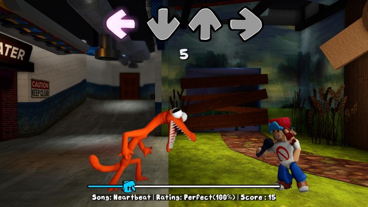 Orange Rainbow Friends FNF Mod screenshot image 1_Popularmodapk.com
