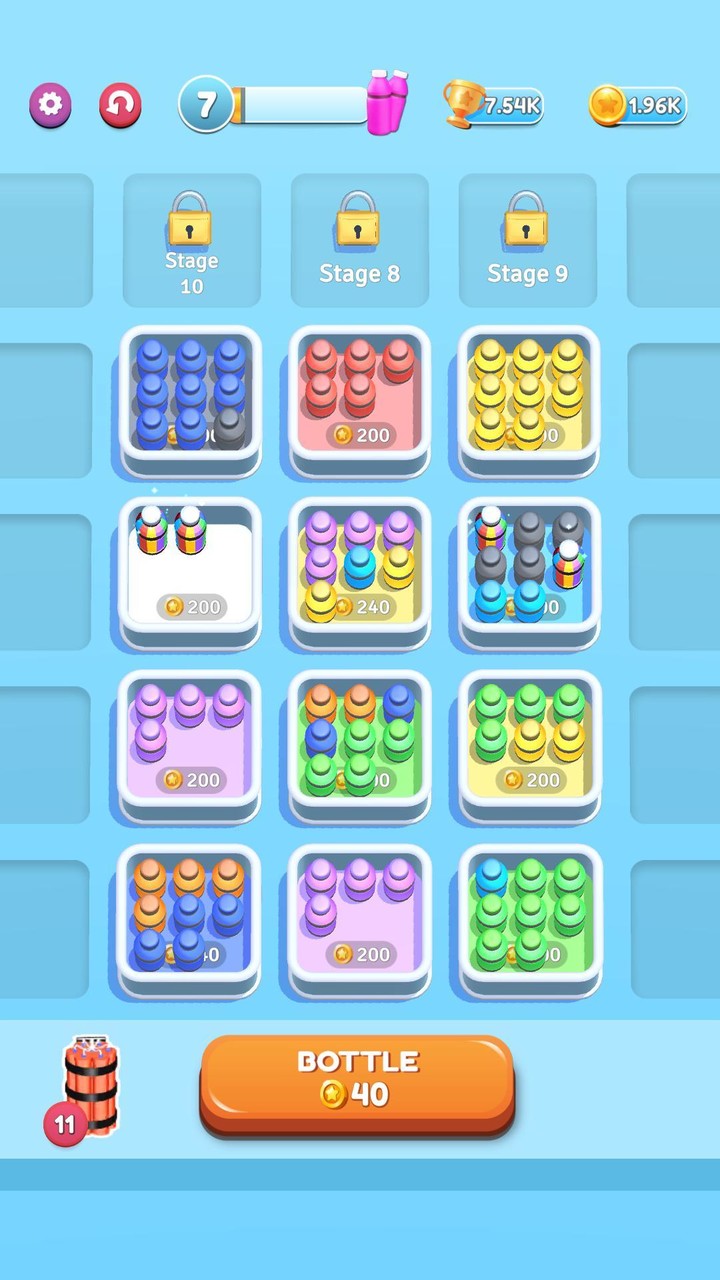 Bottle Sort screenshot image 3_Popularmodapk.com