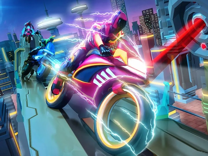 Cyber Bike Race 3D - Bike Game screenshot image 1_Popularmodapk.com