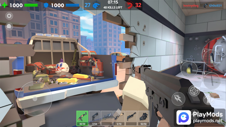 Polygon Arena: Online Shooter<span>(unlimited bullets)</span> screenshot image 1_Popularmodapk.com