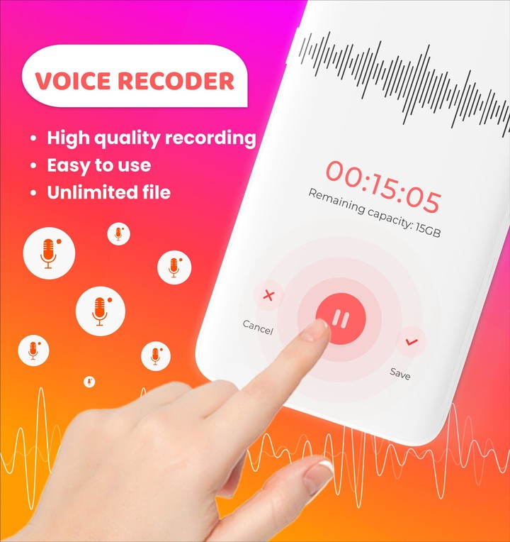 Voice Recorder - Voice memos screenshot image 1_Popularmodapk.com