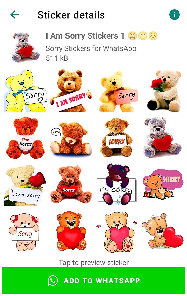 Sorry Stickers for WhatsApp screenshot image 6_Popularmodapk.com