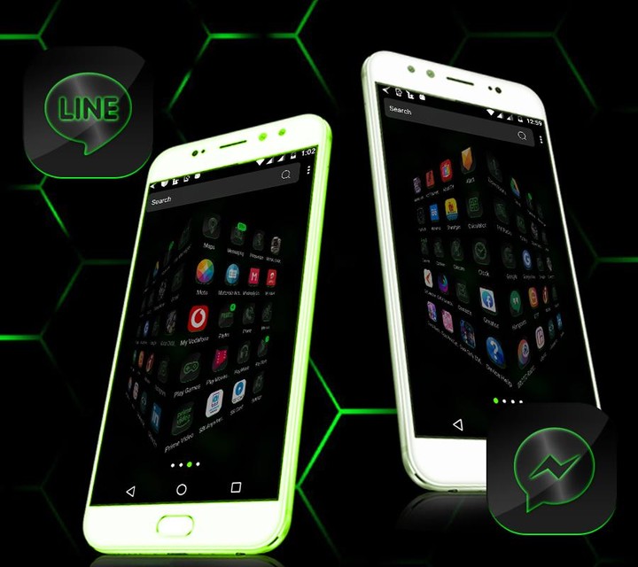 Cool Neon Green Launcher Theme screenshot image 15_Popularmodapk.com