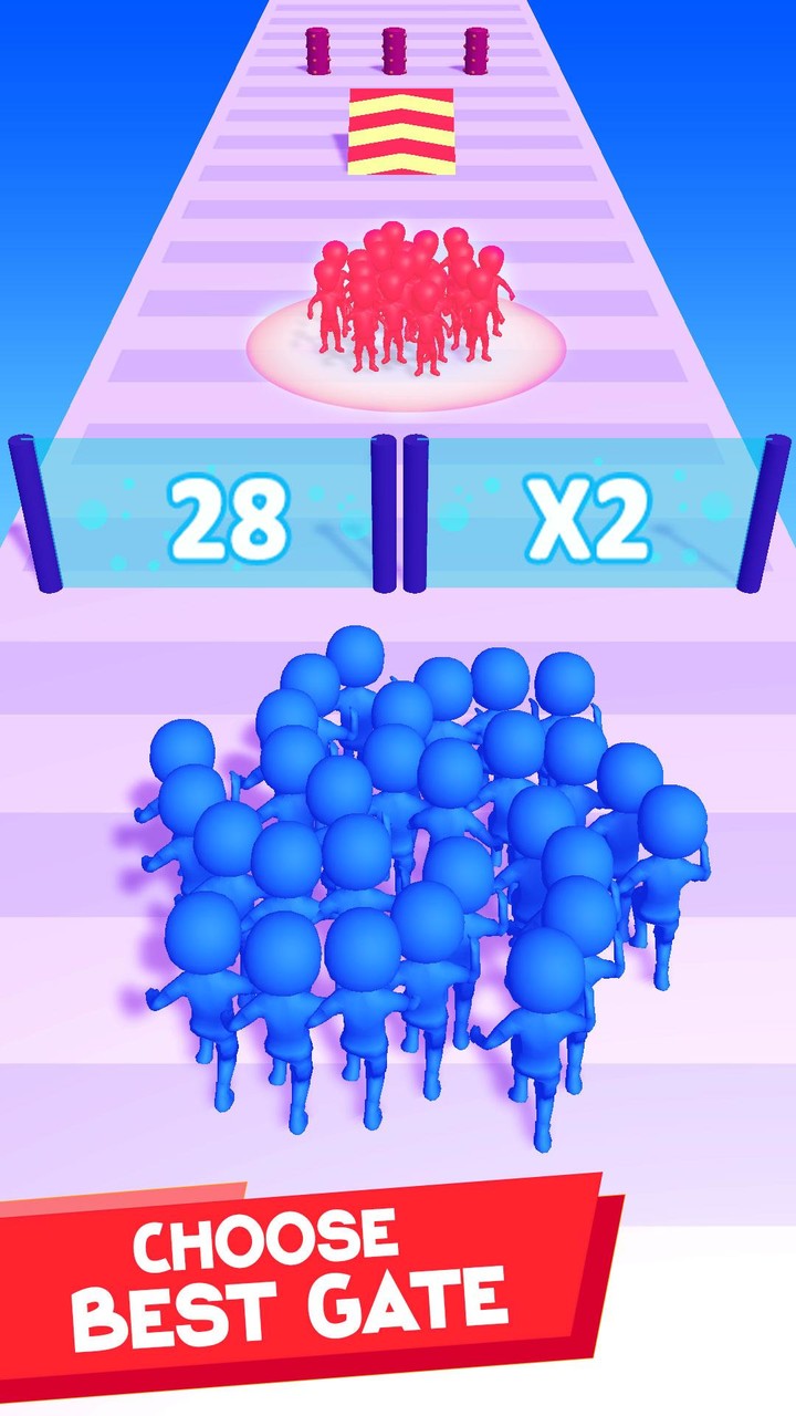 Count Crowd Runner Stickman 3D screenshot image 1_Popularmodapk.com