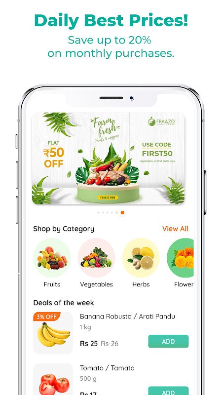 FRAAZO - Green Grocery App screenshot image 1_Popularmodapk.com
