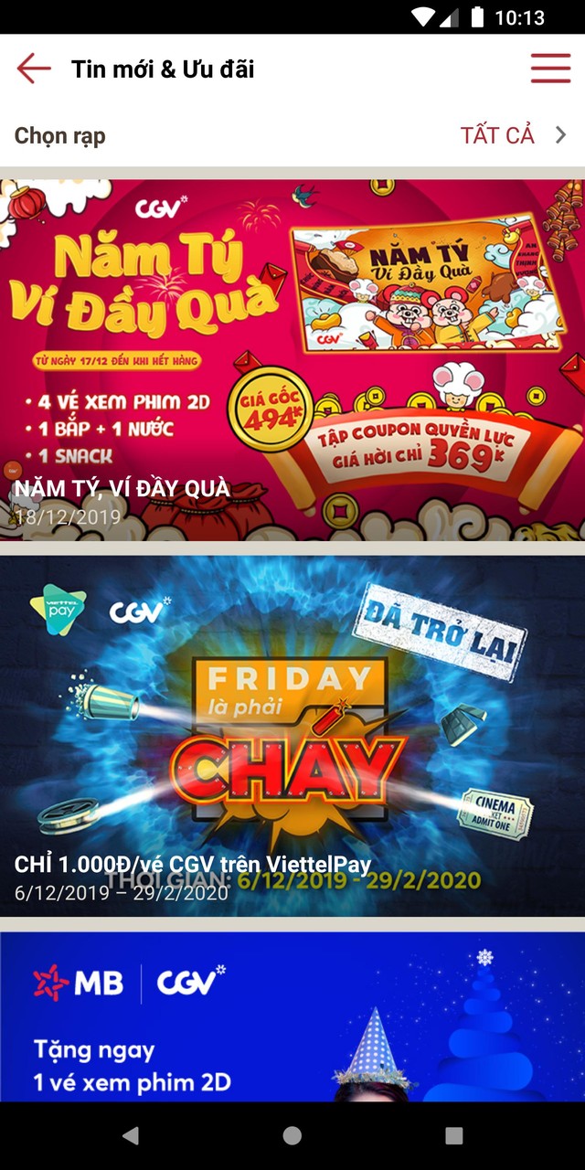 CGV Cinemas Vietnam - Rạp chiếu phim đẳng cấp screenshot image 3_Popularmodapk.com