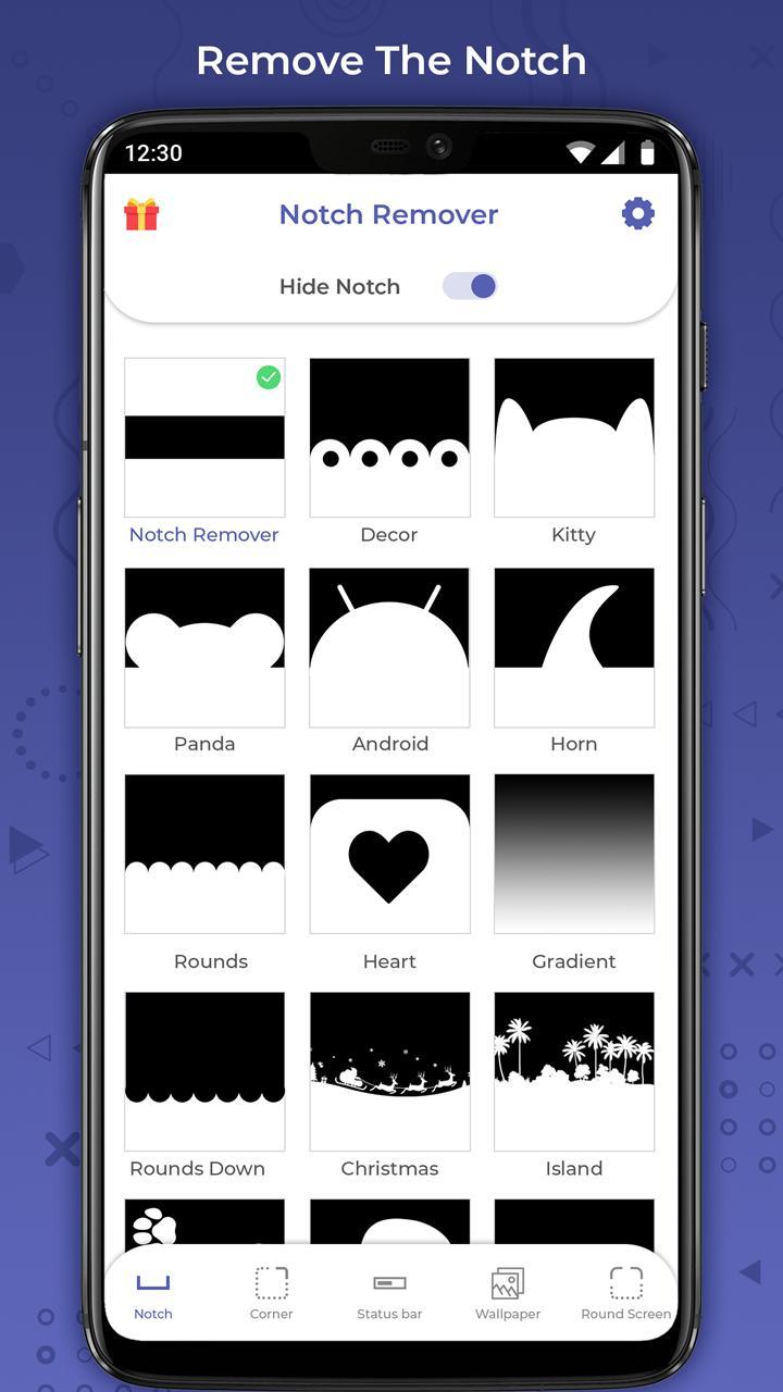Notch Remover - Notch Hider & Customize Status Bar screenshot image 1_Popularmodapk.com