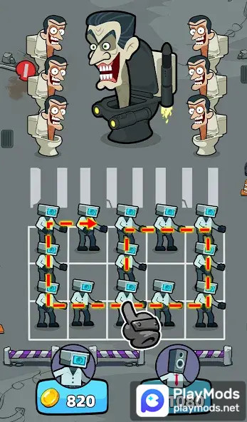 Merge War: Skibydy vs Kamera<span>(No ads)</span> screenshot image 4_Popularmodapk.com