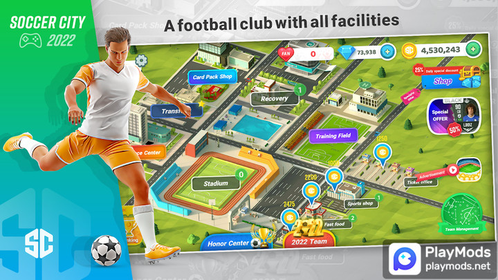 Soccer City - Football Manager<span>(No Ads)</span> screenshot image 1_Popularmodapk.com