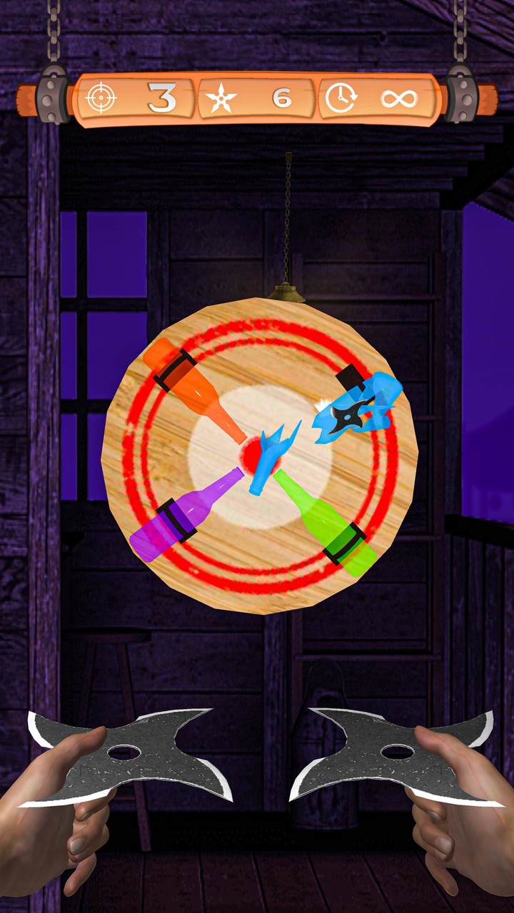 Ninja Shuriken Hit & Knockdown screenshot image 5_Popularmodapk.com