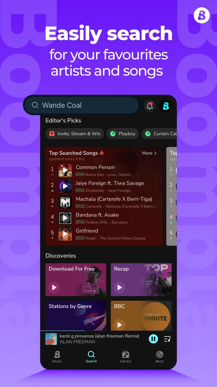 Boomplay: Music Downloader screenshot image 4_Popularmodapk.com