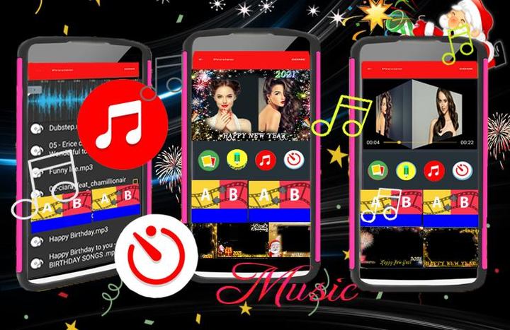 Happy New Year Photo Frames Video Maker With Song screenshot image 1_Popularmodapk.com