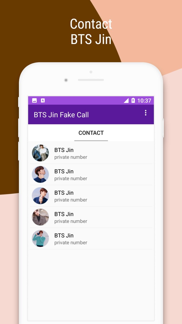 Kim Seok-jin BTS Fake Call screenshot image 5_Popularmodapk.com