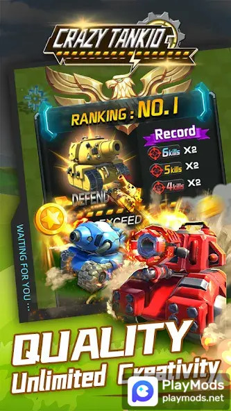 Crazy Tankio - final battle<span>(AD Remove-Free Rewards)</span> screenshot image 1_Popularmodapk.com