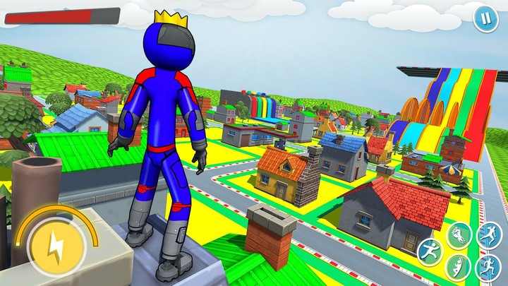 Blue Monster Rope Game Offline screenshot image 3_Popularmodapk.com