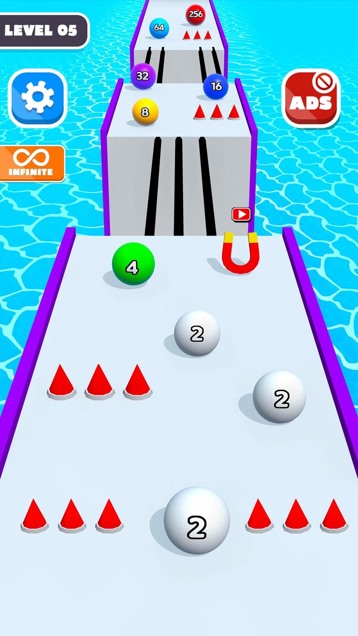 Merge Number 2048 - Ball Games screenshot image 3_Popularmodapk.com