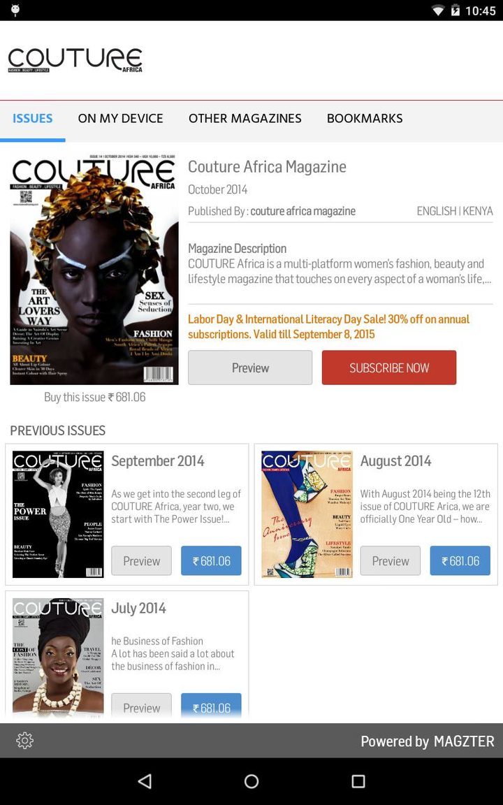 COUTURE Africa Magazine screenshot image 1_Popularmodapk.com