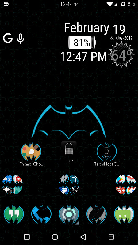 Blue Holo Batcons Icon Skins screenshot image 2_Popularmodapk.com