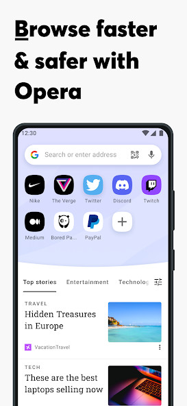 Opera Browser(Premium Unlocked) screenshot image 1_Popularmodapk.com