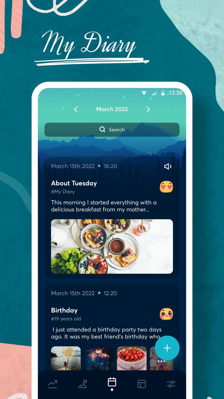Diary with text, audio, video screenshot image 1_Popularmodapk.com