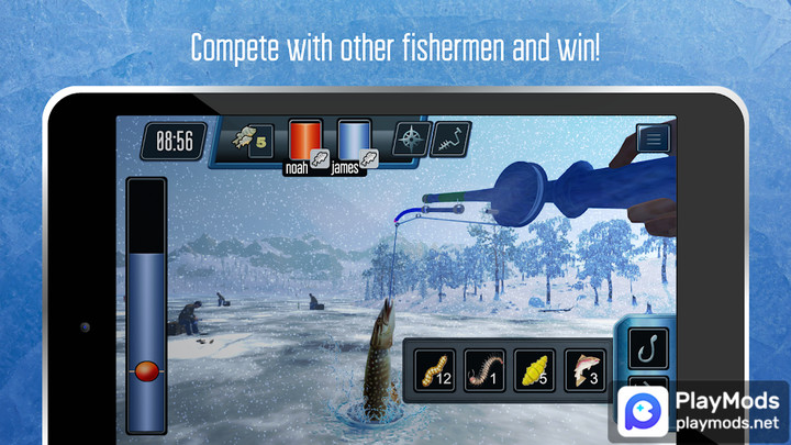 Ice fishing game. Catch bass.<span>(Unlock all)</span> screenshot image 3_Popularmodapk.com