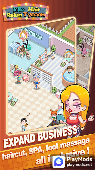 Idle Hair Salon Tycoon<span>(Unlimited Resources)</span> screenshot image 1_Popularmodapk.com