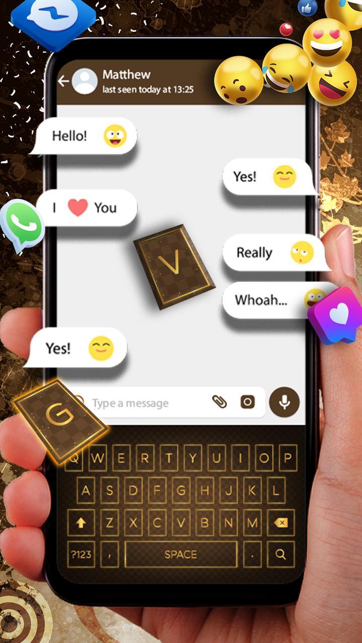 Transparent Golden Keyboard screenshot image 6_Popularmodapk.com