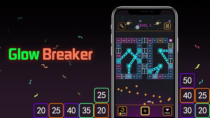 Glow Breaker screenshot image 1_Popularmodapk.com