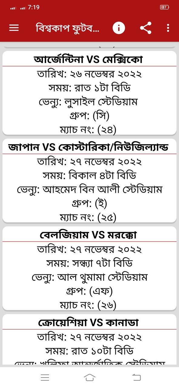 ফুটবল বিশ্বকাপ 2022 সময়সূচী screenshot image 13_Popularmodapk.com