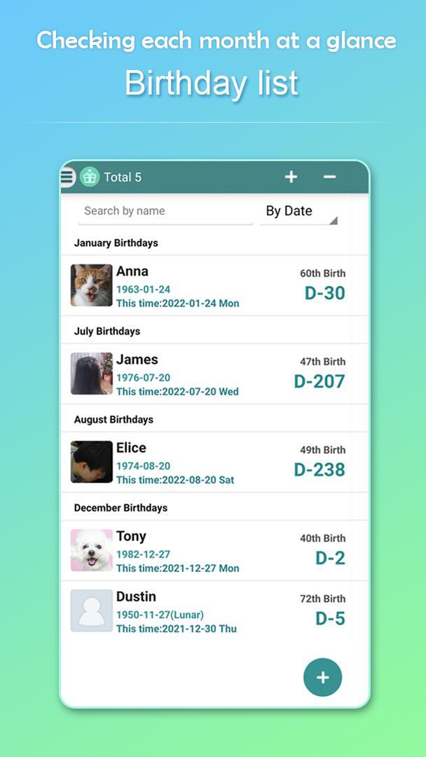 Birthday Manager screenshot image 3_Popularmodapk.com