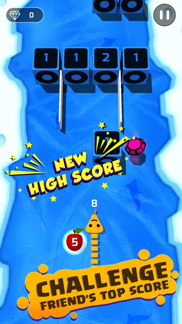 3D Snake VS Block Beats screenshot image 1_Popularmodapk.com