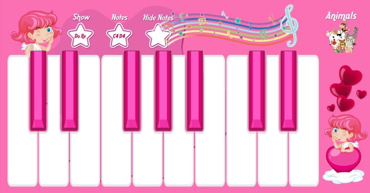 Piano Pink Animals screenshot image 1_Popularmodapk.com