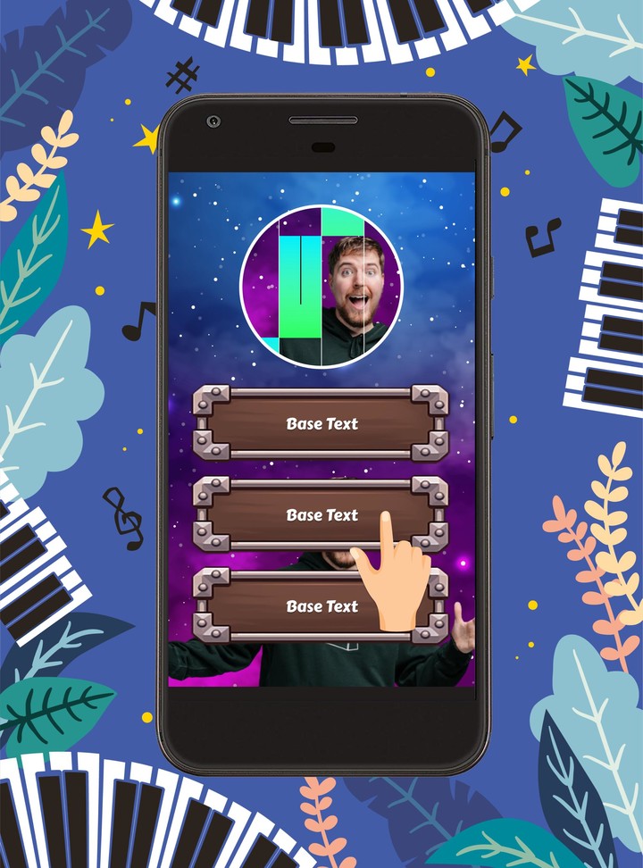 Mr Beast Piano Tiles Games screenshot image 2_Popularmodapk.com