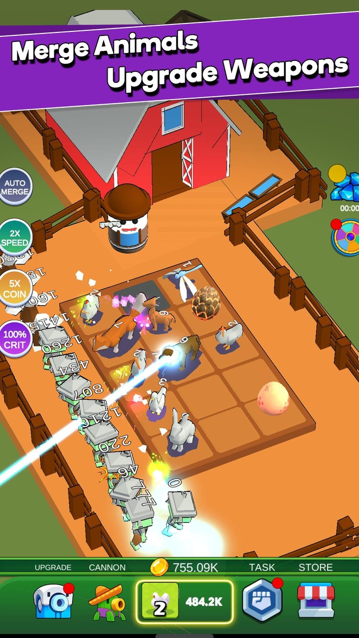 Tower Defense-Merge Animal 3D screenshot image 1_Popularmodapk.com