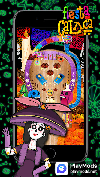 Fiesta Calaca: Pinball Day of<span>(No Ads)</span> screenshot image 1_Popularmodapk.com