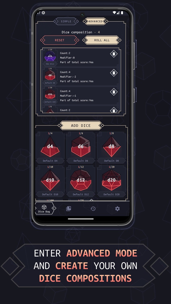 Ultimate Dice Roller - Dicely screenshot image 2_Popularmodapk.com