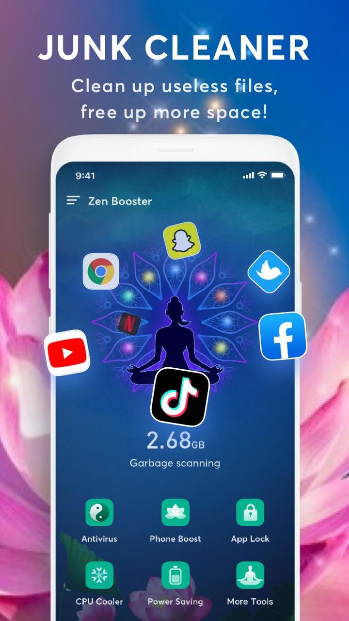 Zen Booster - Antivirus, Cache Clean, Junk Sweeper screenshot image 1_Popularmodapk.com