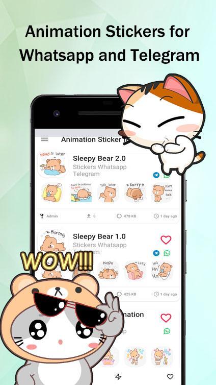 Animation Stickers for Whatsap screenshot image 5_Popularmodapk.com