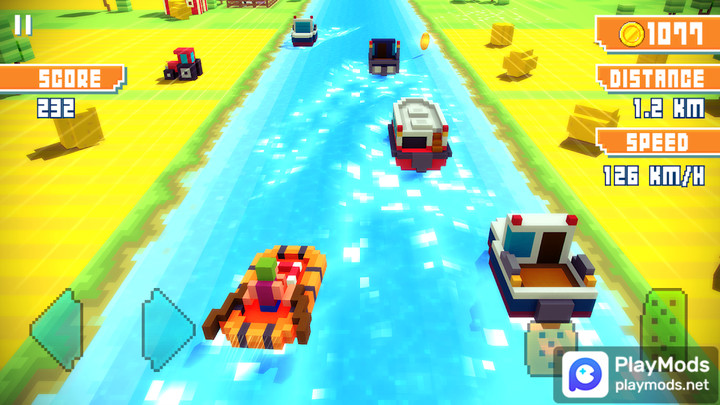 Blocky Highway: Traffic Racing<span>(Unlimited Money)</span> screenshot image 2_Popularmodapk.com
