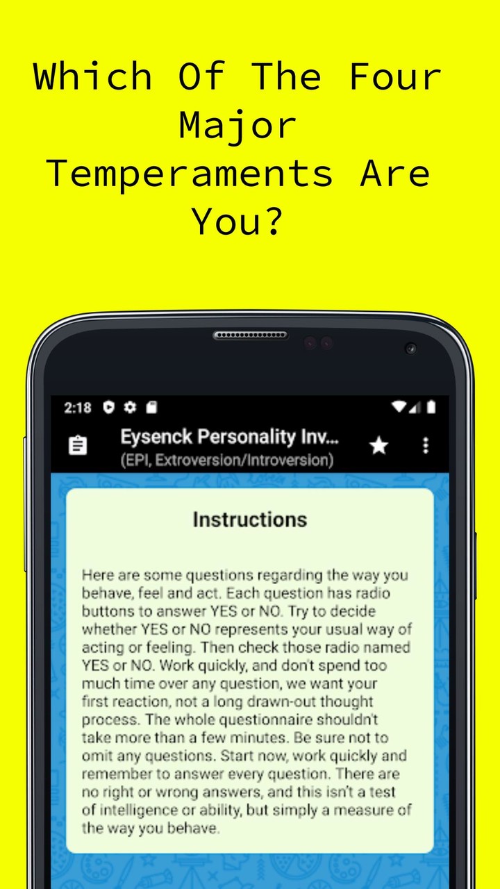 Eysenck Personality Inventory screenshot image 3_Popularmodapk.com
