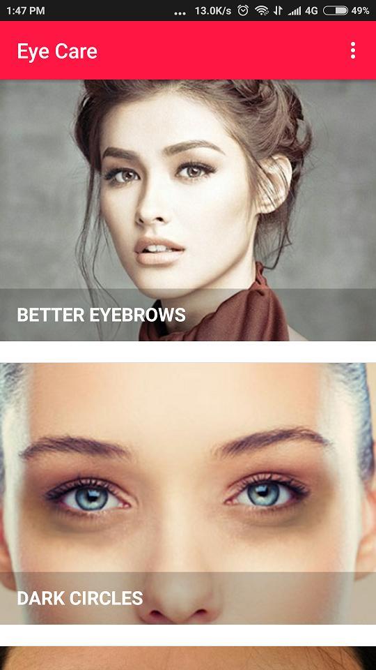 Eye Care - Eye Exercises, Dark Circles, Eyebrows screenshot image 1_Popularmodapk.com