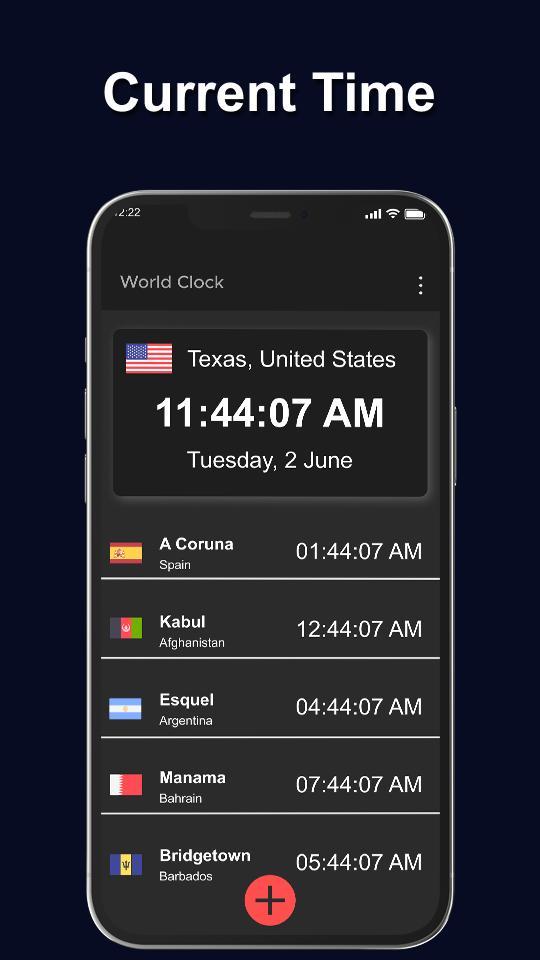 World Clock – World time clock screenshot image 2_Popularmodapk.com