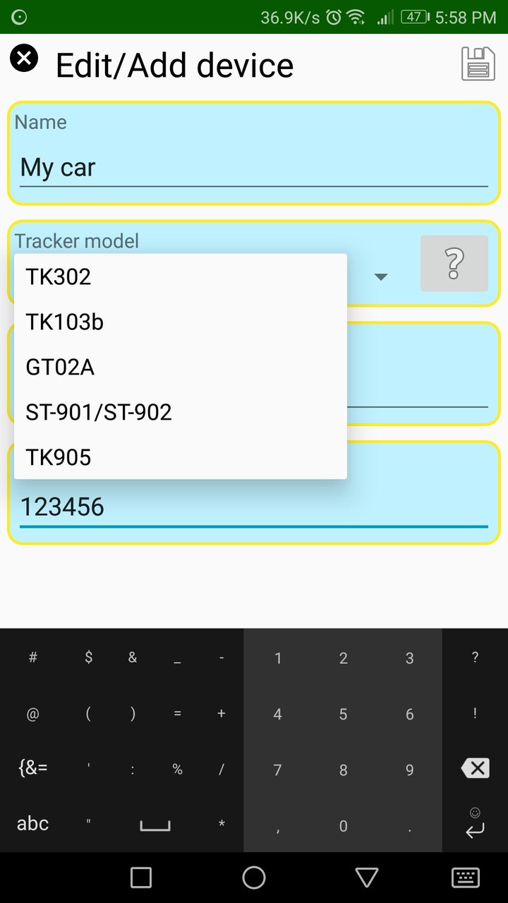 GPS Car Tracker Setting SMS screenshot image 12_Popularmodapk.com